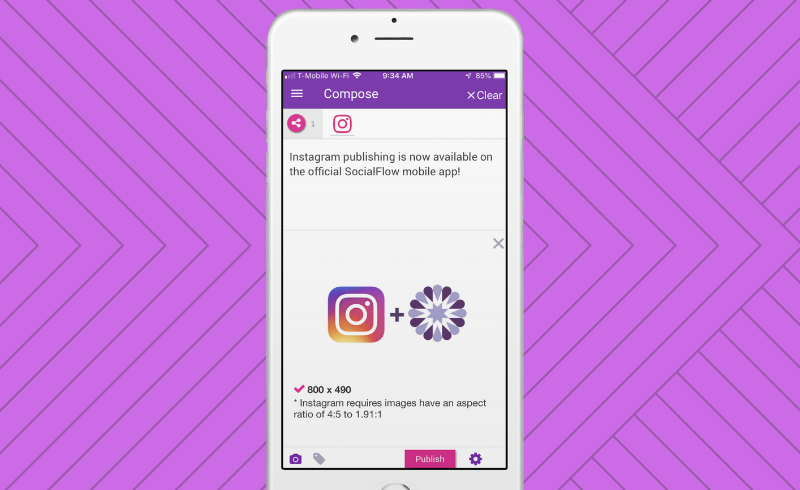 Instagram Publishing Now Available on SocialFlow Mobile App